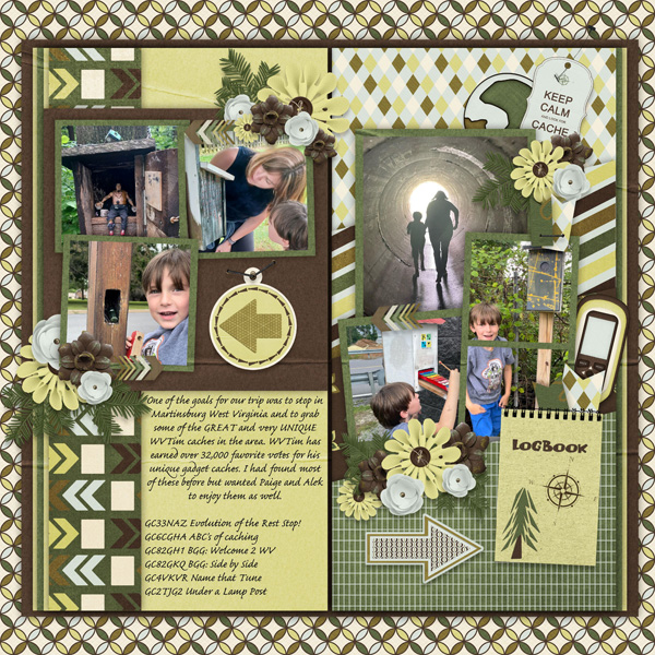 Travelers Notebook Getaway 3 Temp #2-Miss Fish, Eat, Sleep, Cache Scraps &a