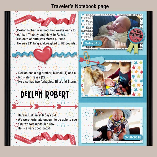 Travelers Notebook page