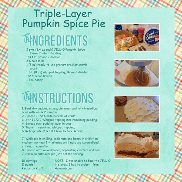 Triple Layer Pumpkin Spice Pie