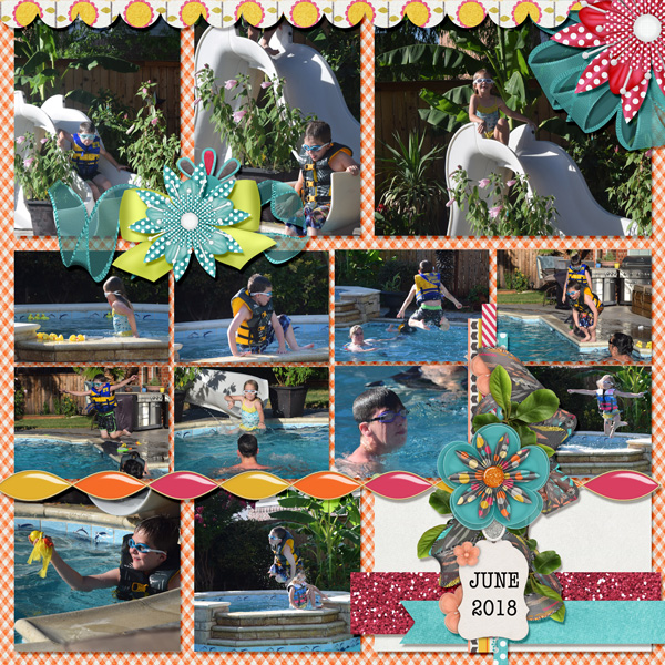 Triplets pool fun