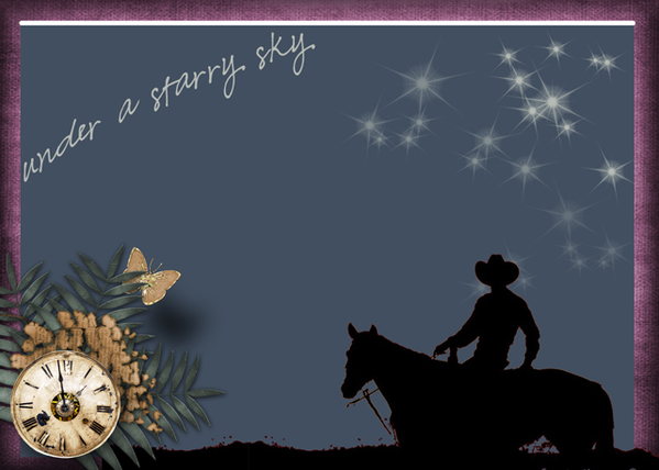 under a starry sky