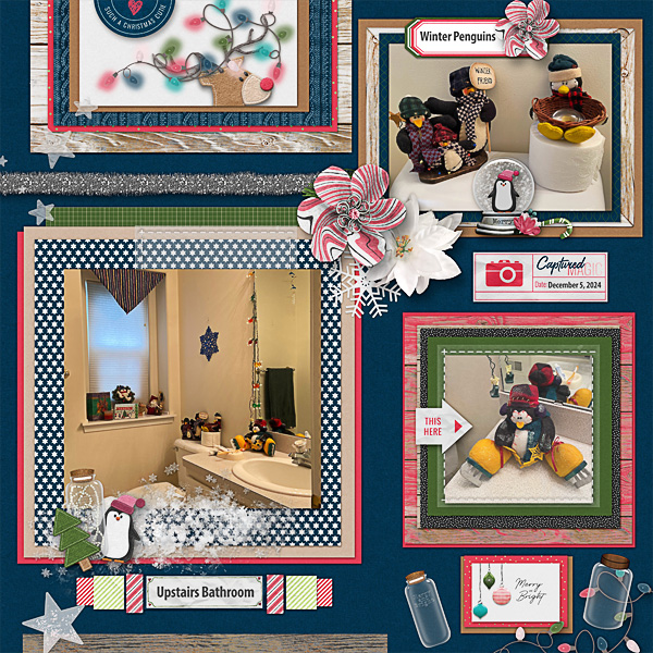 Upstairs Bathroom Winter Decorations
