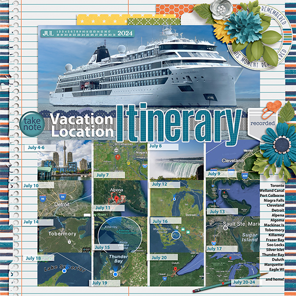 Vacation Location Itinerary