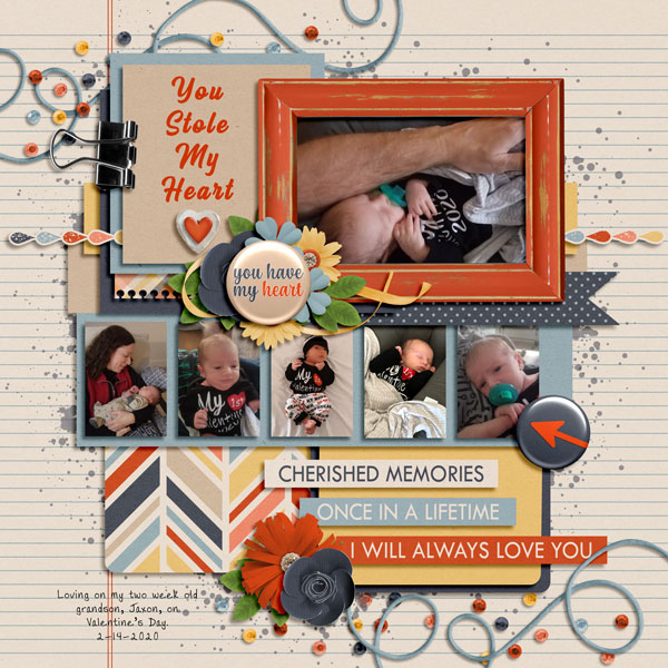 Valentine's Day with 2 week old grandson 2.14.20