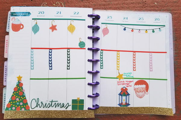 Very Merry planner spreads