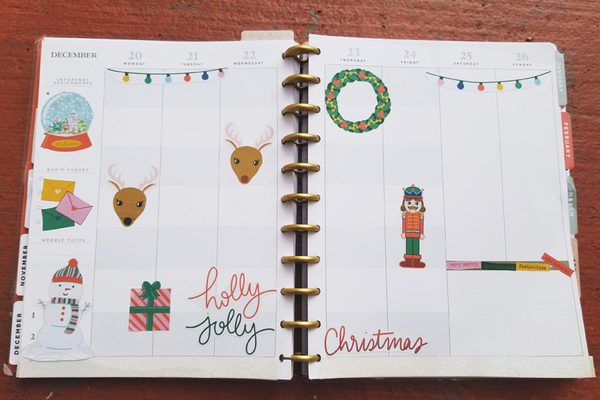 Very Merry planner spreads