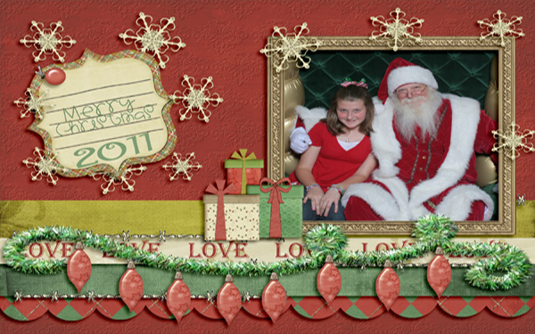 Visiting Santa card