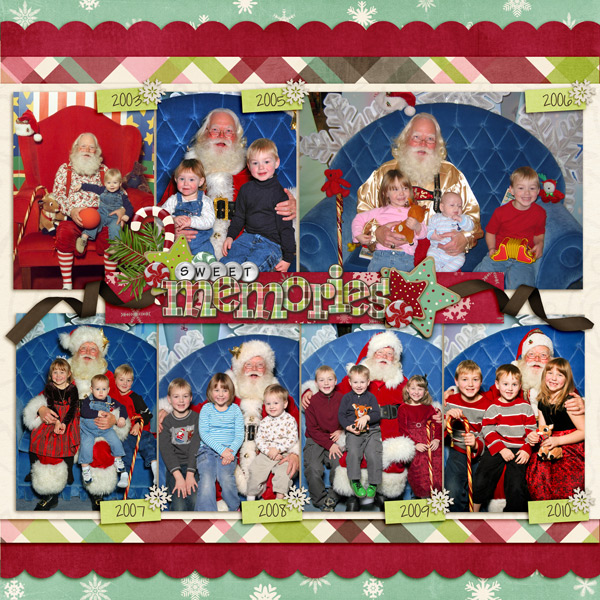 Visiting Santa over the years