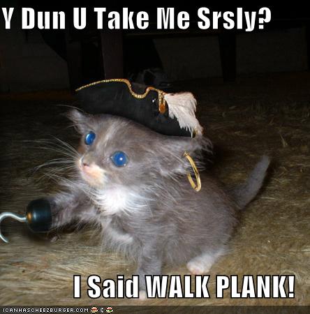 Walk the plank kitty