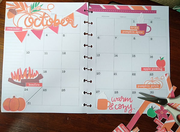Warm + Cozy Planner Monthly Layout
