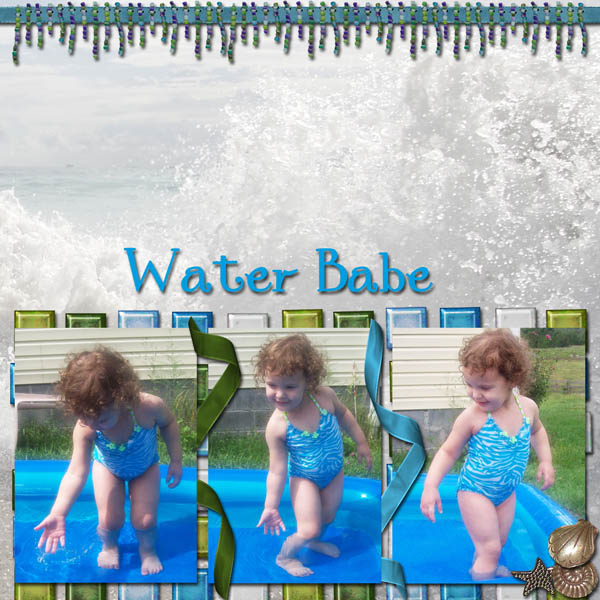 Water Babe- April Progressive Scrap