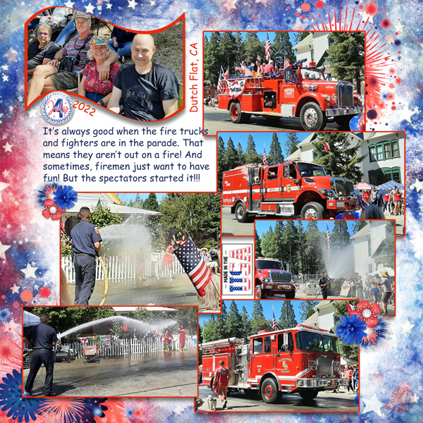 Water fight at the parade