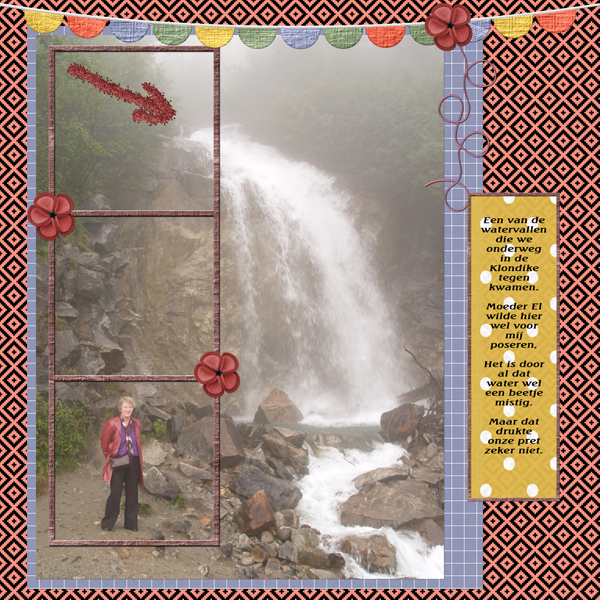 Waterfall met moeder El