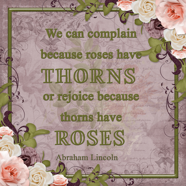 We can complain ... or rejoice!