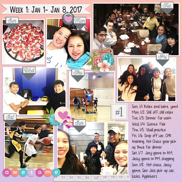 Week 1: Jan 1- Jan 8