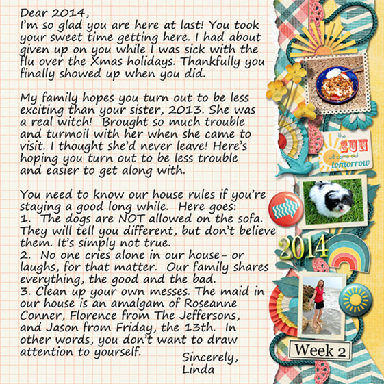 Week 2- Letter to 2014