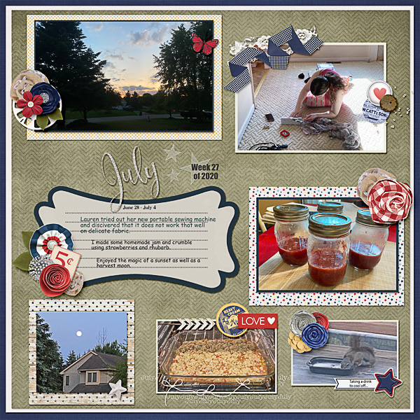 Week 27 of 2020 Focus on Summer Treats, the Sky, and a New Sewing Machine