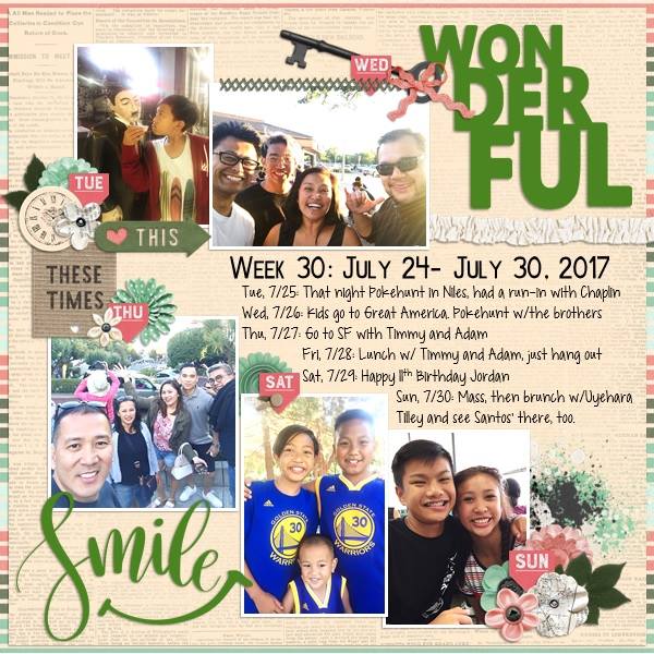 Week 30: Jul 24- Jul 30, 2017