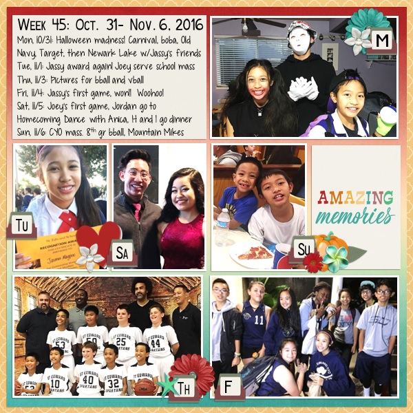 Week 45: Oct. 31- Nov. 6, 2016