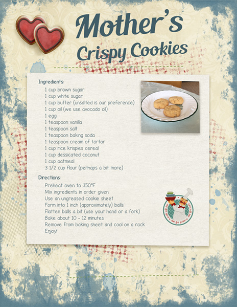 Week 5 Sugar and Spice Survivor - Mothers Crispy Cookies