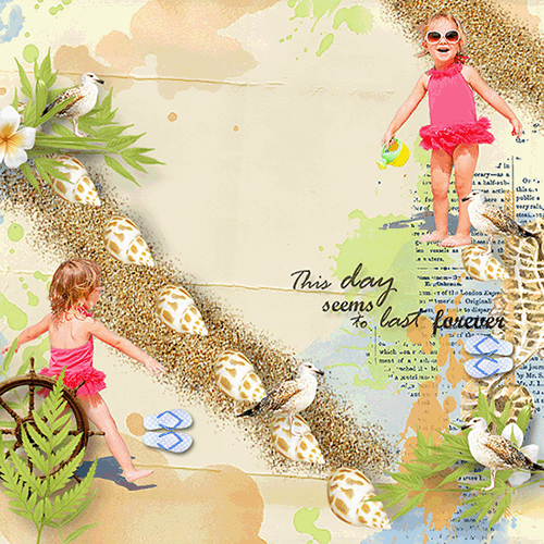 While walking on the Beach by PrelestnayaP Design