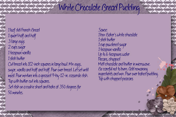 White Chocolate Bread Pudding