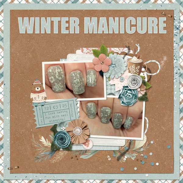 Winter-themed manicure