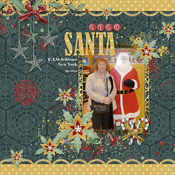 With Lego Santa