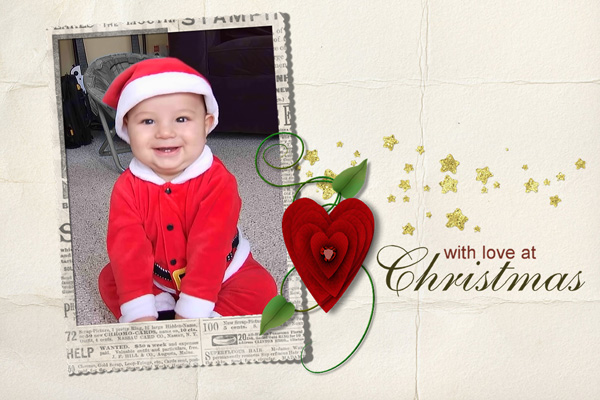 With Love Christmas Card