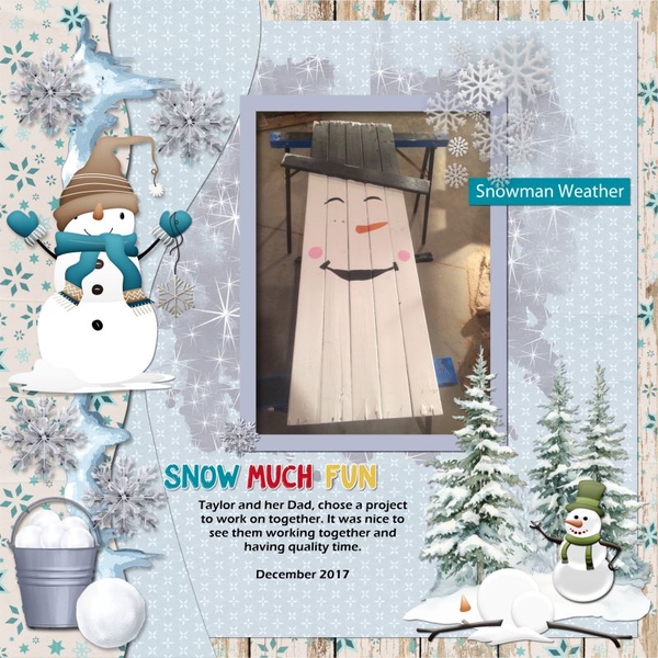 Wooden Snowman