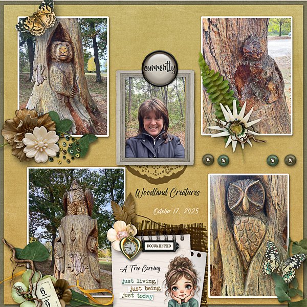 Woodland Creatures Tree Carving