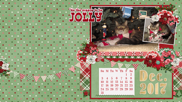 Word Art Challenge - December Desktop Calendar