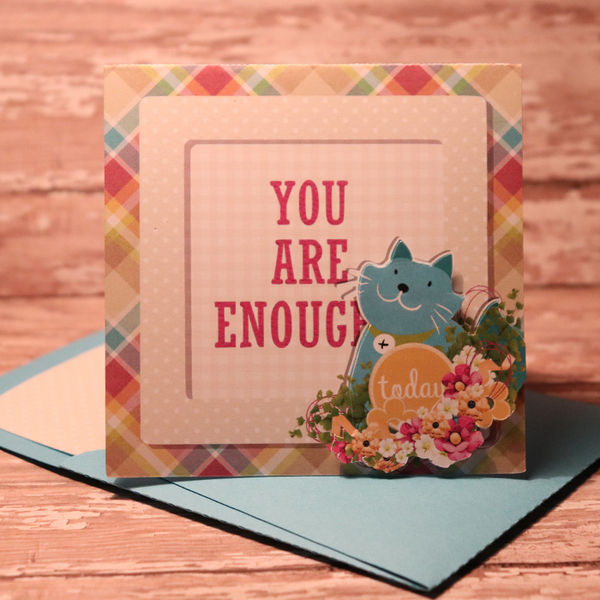 You Are Enough card with matching envie