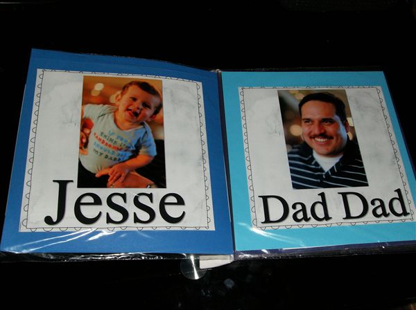 Ziploc book - Jesse's Family - page 1,2