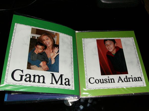 Ziploc book - Jesse's Family - page 7,8
